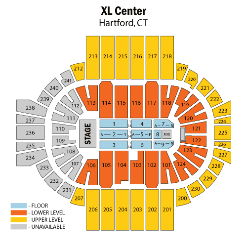 Mapa de asientos – PeoplesBank Arena