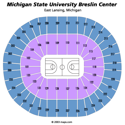 Seating chart – Jack Breslin Arena