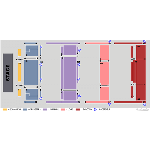 Seating chart – The Soraya