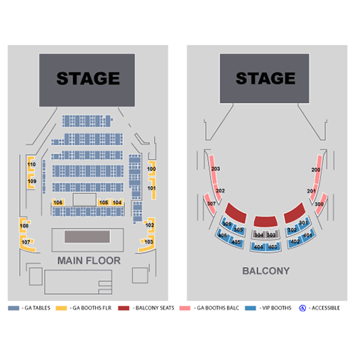 Mapa de asientos – Howard Theatre-DC