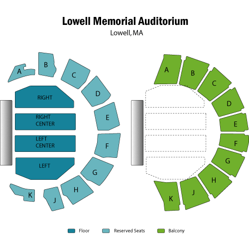 Seating chart – Lowell Memorial Auditorium