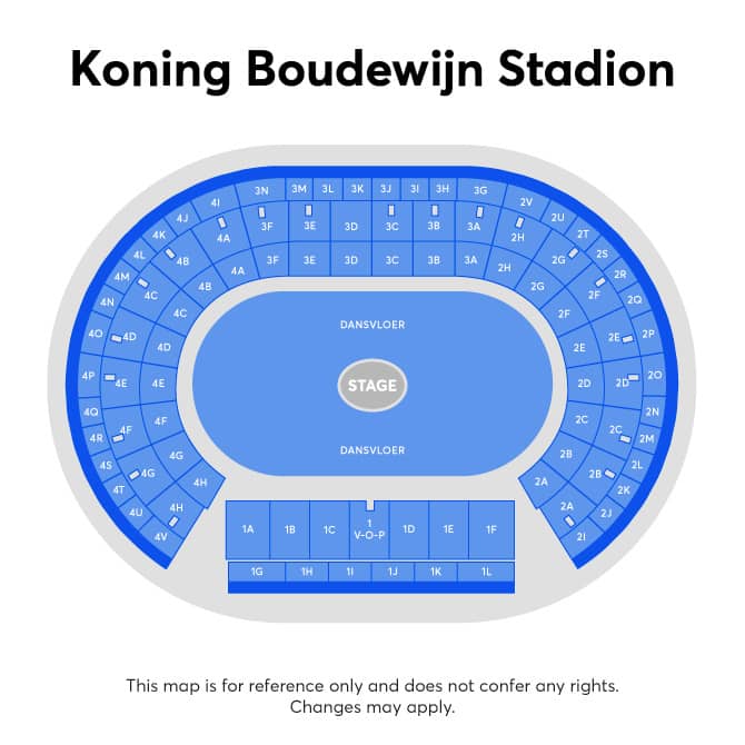 Seating chart – King Baudouin Stadium