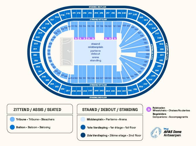 Zaalplattegrond – AFAS Dome