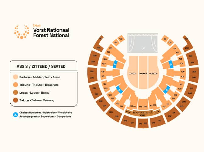 Seating chart – Vorst Nationaal/Forest National