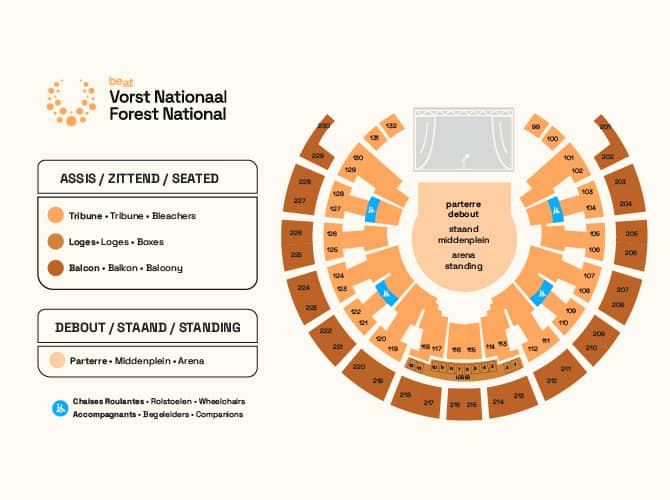Plan de salle – Vorst Nationaal/Forest National