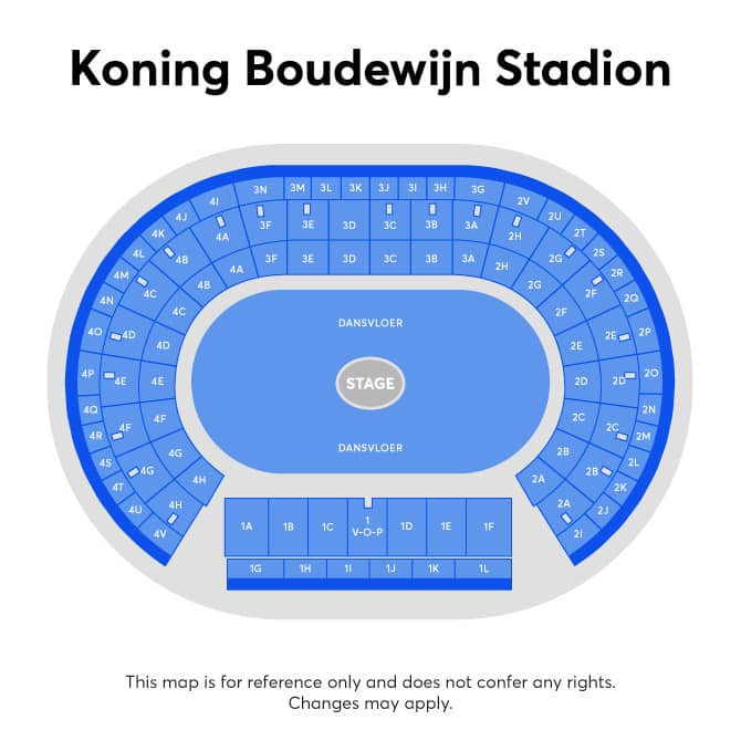 Seating chart – King Baudouin Stadium