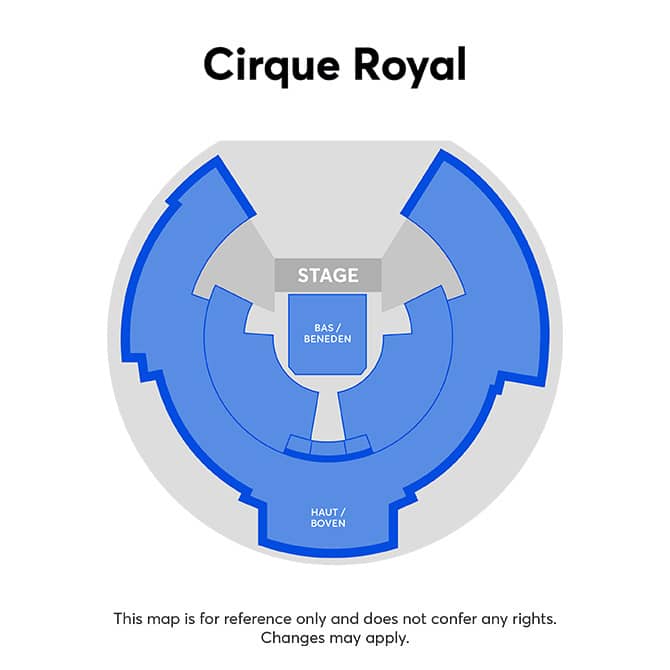 Seating chart – Cirque Royal - Koninklijk Circus
