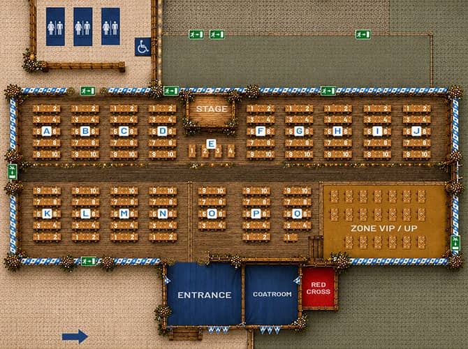 Seating chart – Parvis du Cinquantenaire