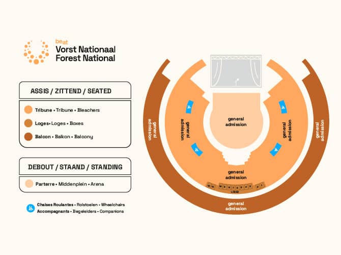 Zaalplattegrond – Vorst Nationaal/Forest National