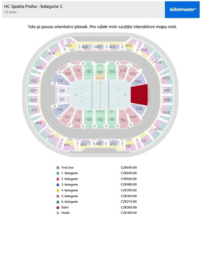 Seating chart – O2 Arena