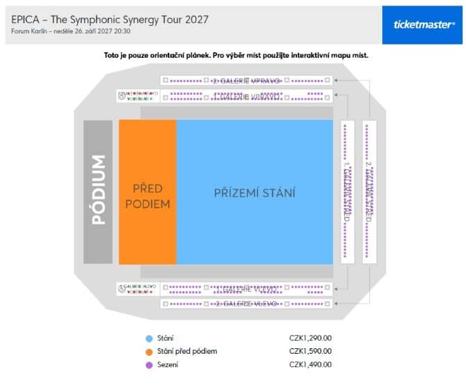 Seating chart – Forum Karlín