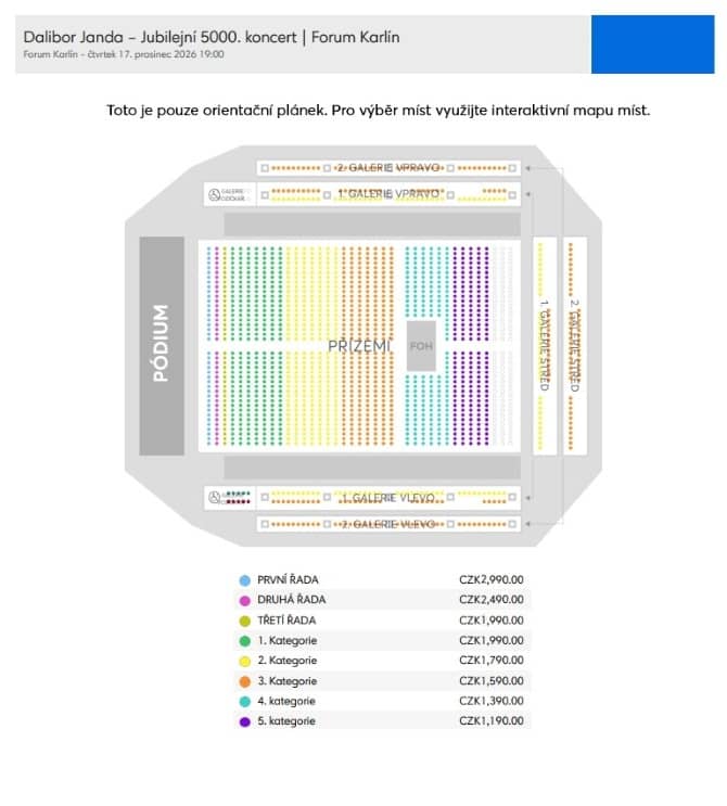 Seating chart – Forum Karlín