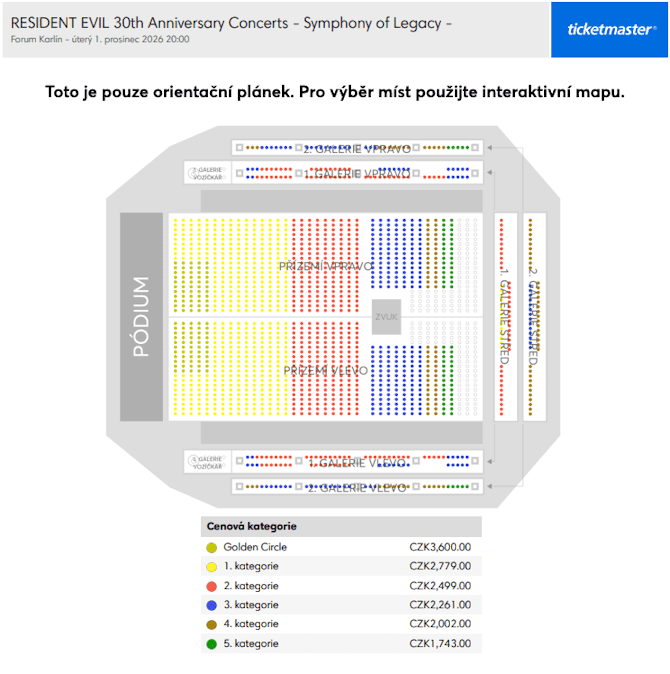 Seating chart – Forum Karlín