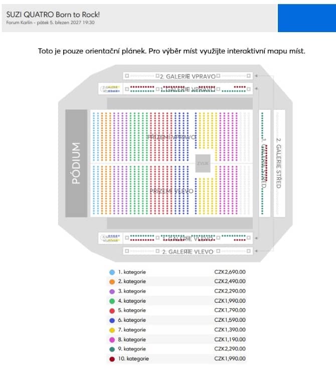 Seating chart – Forum Karlín