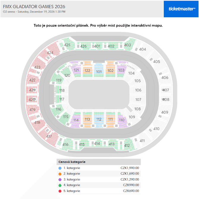 Seating chart – O2 Arena