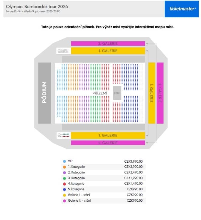 Seating chart – Forum Karlín