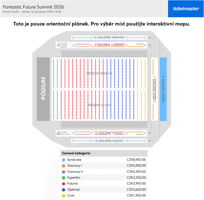 Seating chart – Forum Karlín