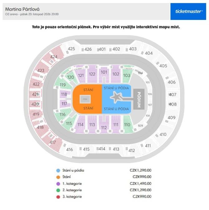 Seating chart – O2 Arena