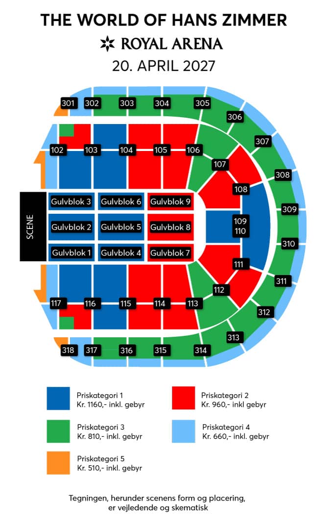 Seating chart – Royal Arena