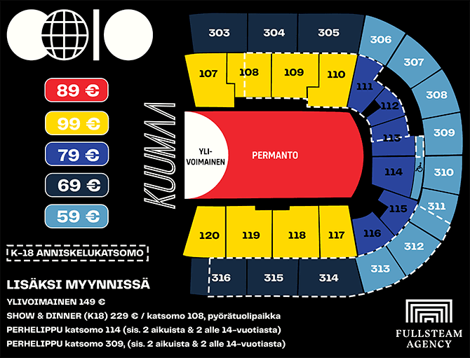Seating chart – Veikkaus Arena