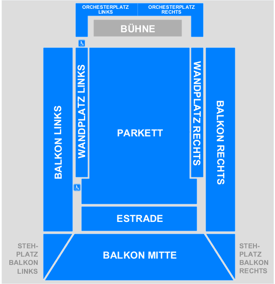 Seating chart – Die Glocke (Großer Saal)