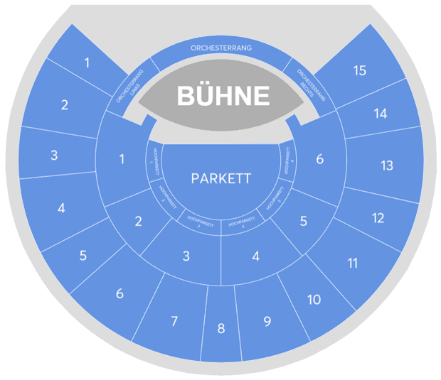 Seating chart – Kuppelsaal im HCC