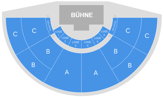 Seating chart – Kuppel (Trabrennbahn Bahrenfeld)