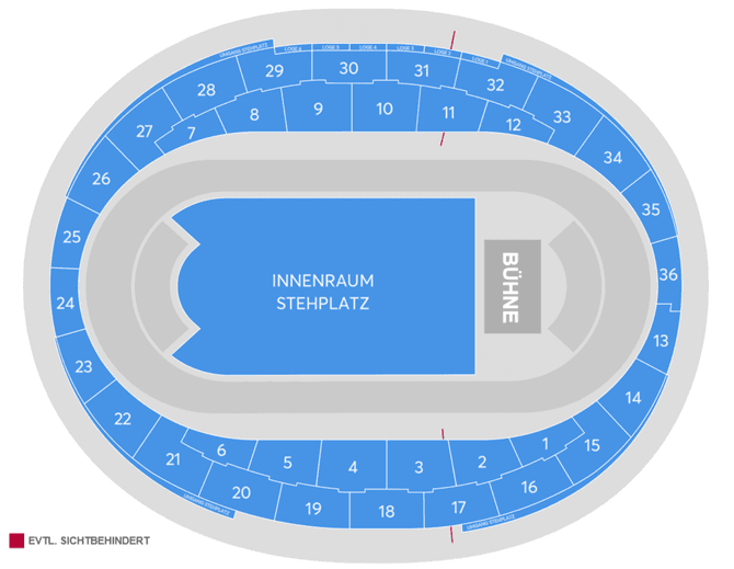 Seating chart – Velodrom