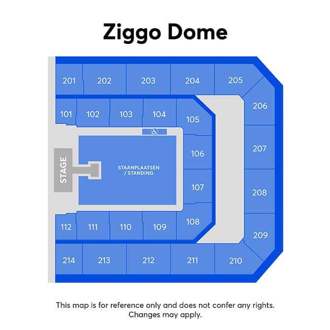 Seating chart – Ziggo Dome