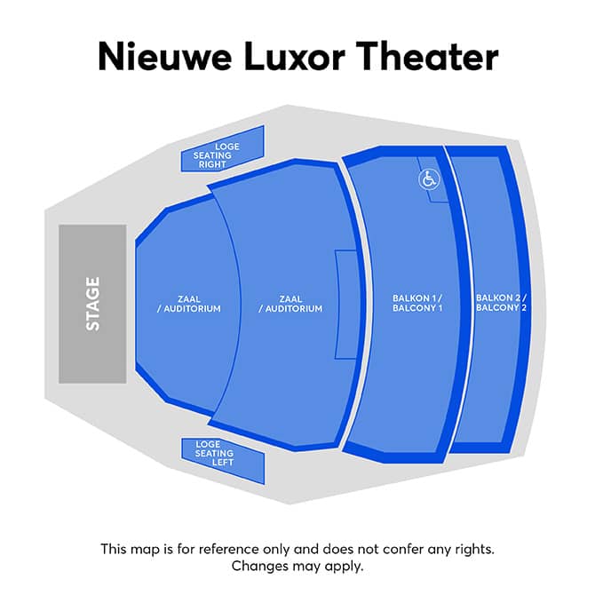 Zaalplattegrond – Nieuwe Luxor Theater