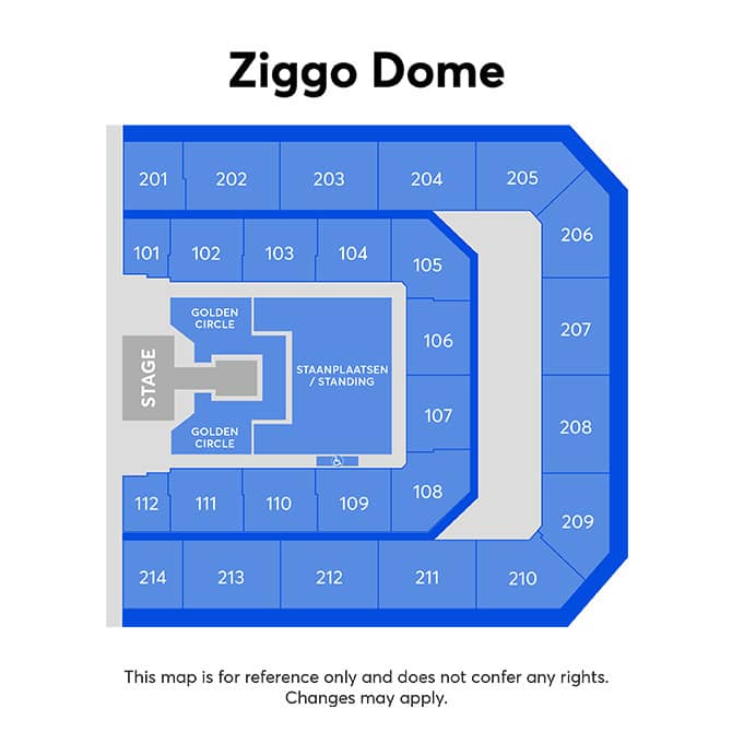 Seating chart – Ziggo Dome