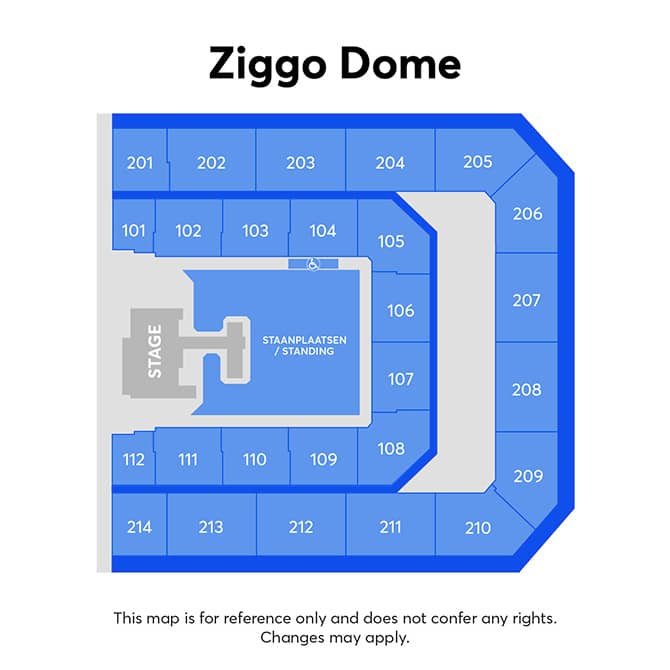 Seating chart – Ziggo Dome