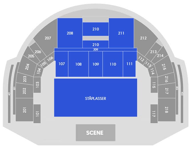 Seating chart – Oslo Spektrum