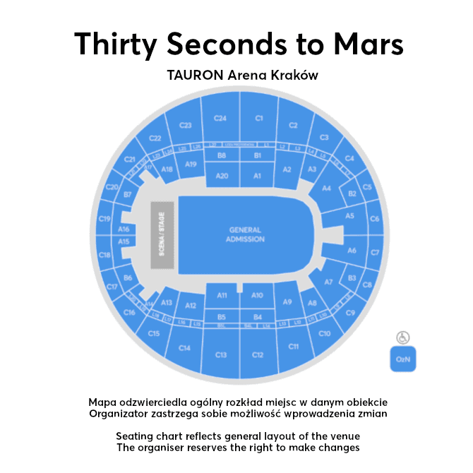 Seating chart – TAURON Arena Kraków