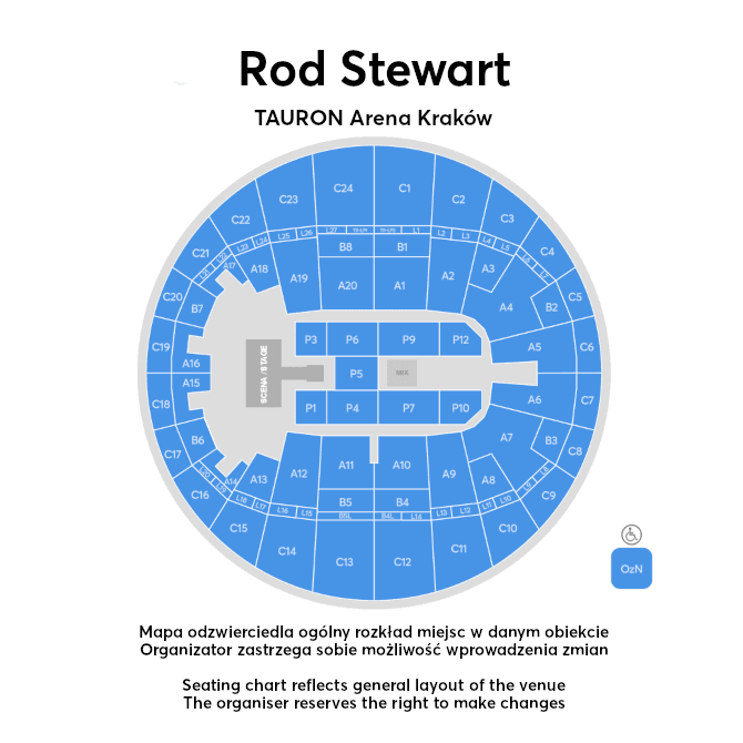Seating chart – TAURON Arena Kraków