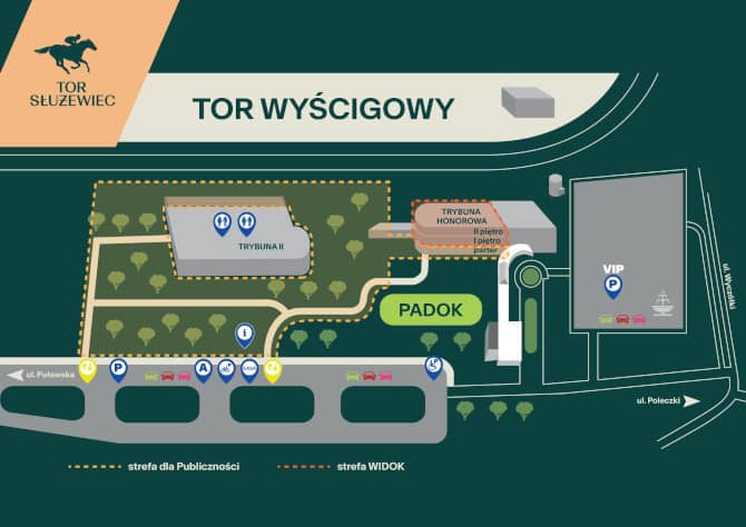 Plan miejsc – Tor Służewiec