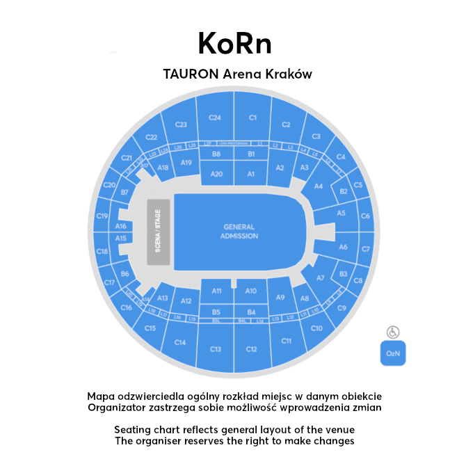 Seating chart – TAURON Arena Kraków