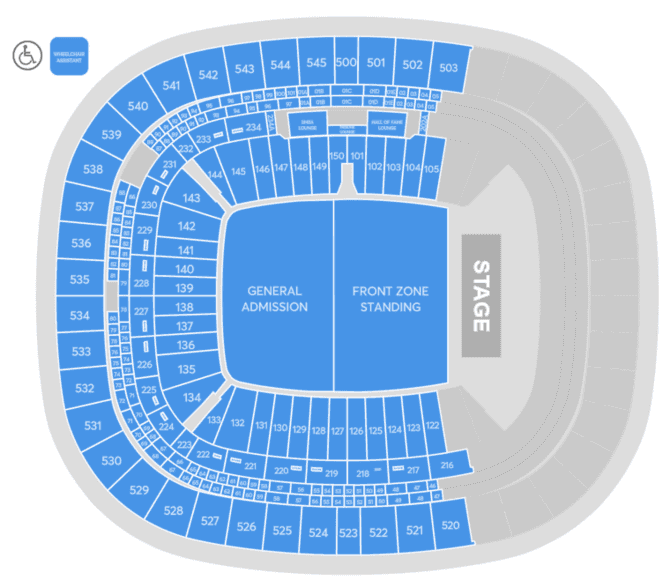 Seating chart – FNB Stadium