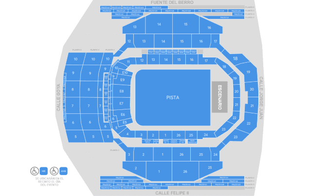 Seating chart – Movistar Arena