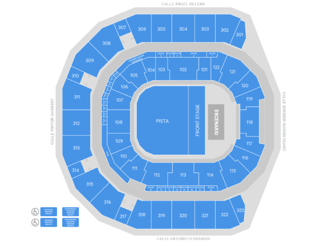 Mapa de asientos – Roig Arena