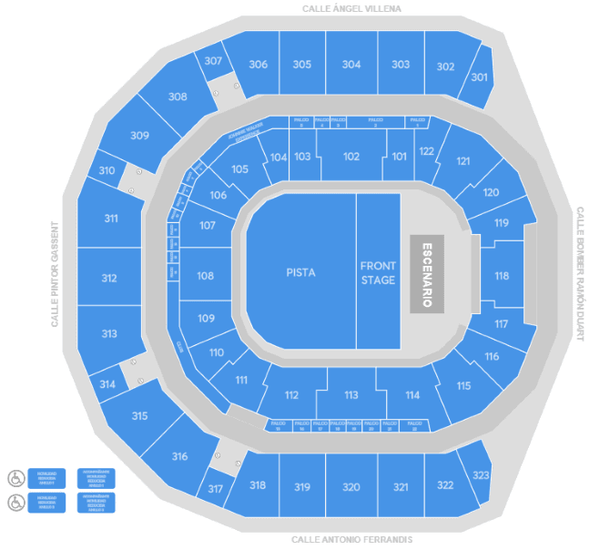 Mapa de asientos – Roig Arena
