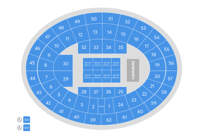Seating chart – Olimpic Arena Badalona