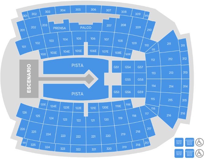 Seating chart – Palau Sant Jordi