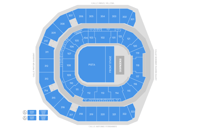 Mapa de asientos – Roig Arena