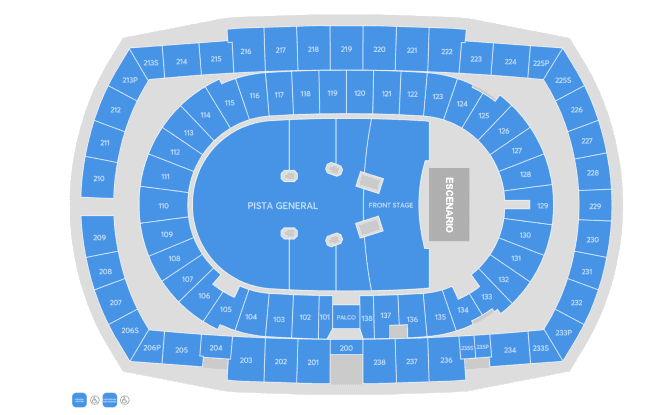 Mapa de asientos – Estadi Olímpic Lluis Companys