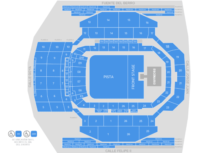 Seating chart – Movistar Arena