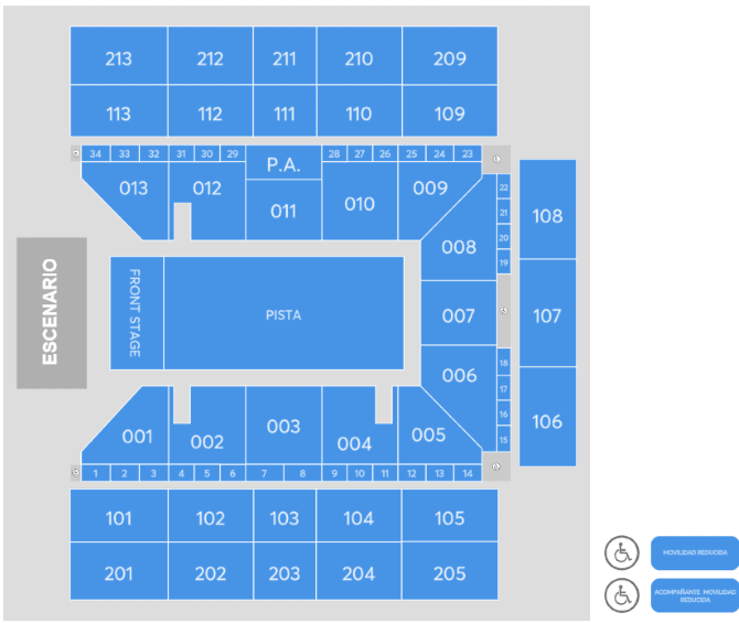 Seating chart – Navarra Arena