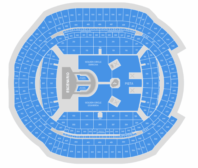 Mapa de asientos – Estadio La Cartuja de Sevilla