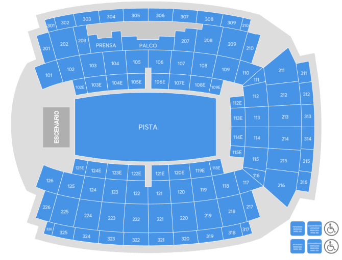 Seating chart – Palau Sant Jordi