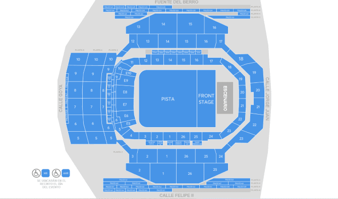 Seating chart – Movistar Arena